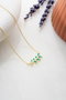 Heliophilia Silver Collar de Plata con Baño de Oro y Circón Verde